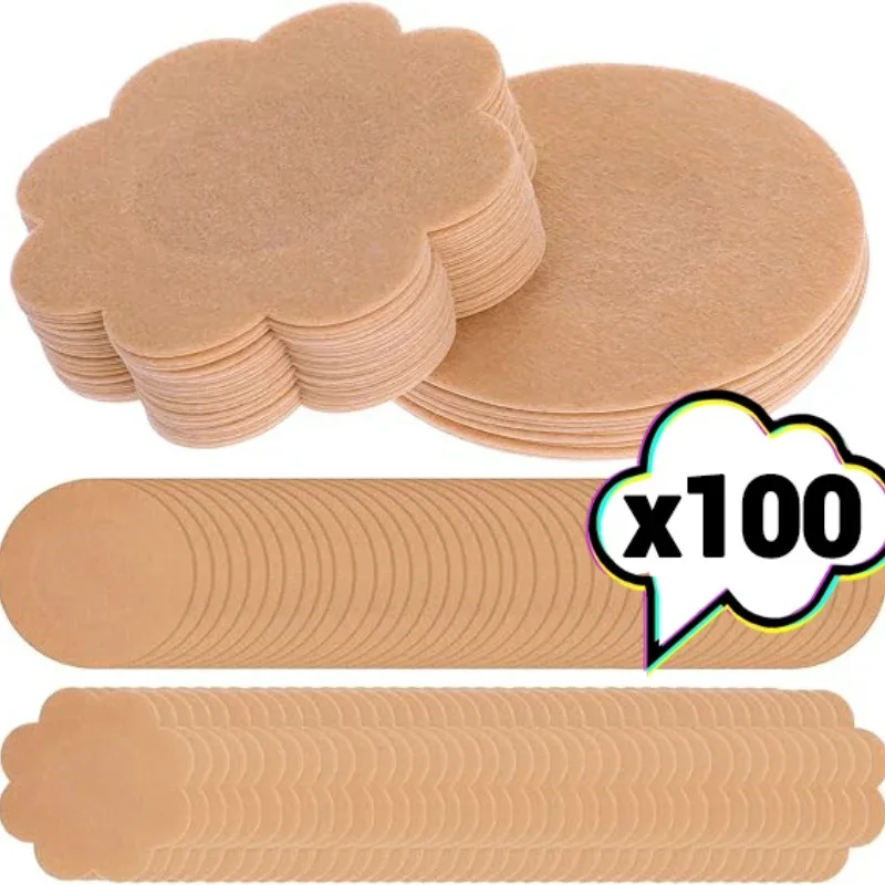 Silicone Bra Adhesive - Aksesori Bra wanita, 10/100 buah penutup