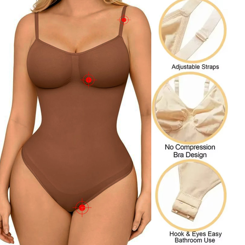 GUUDIA Bodysuit Spandex tali p - Shapewear Bodysuit Firm ulasan dan harga