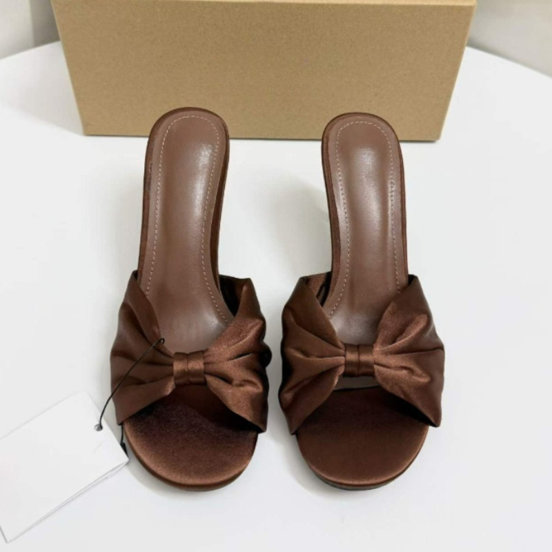 Sepatu Hak Tinggi Satin Bow Mu - Slip Dress Satin ulasan dan harga